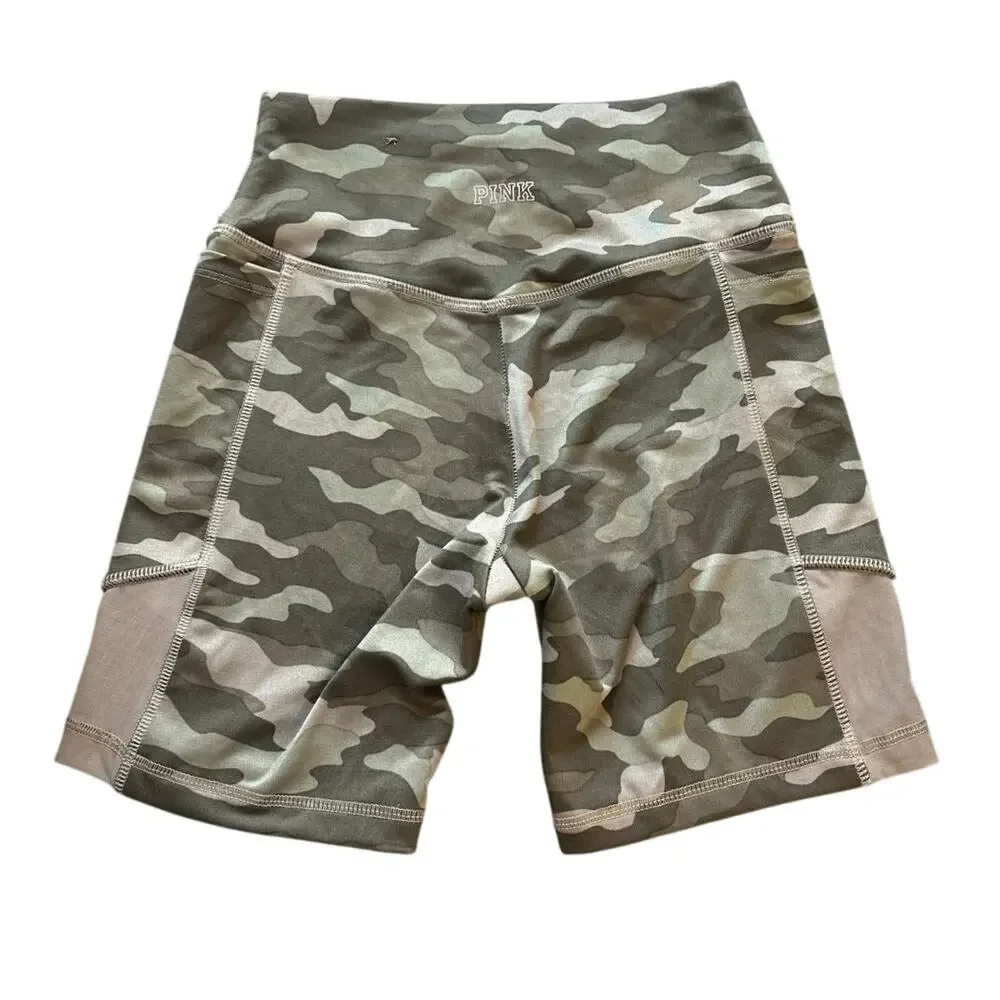PINK Sport Victorias Secret Camo Yoga Bike Shorts XS